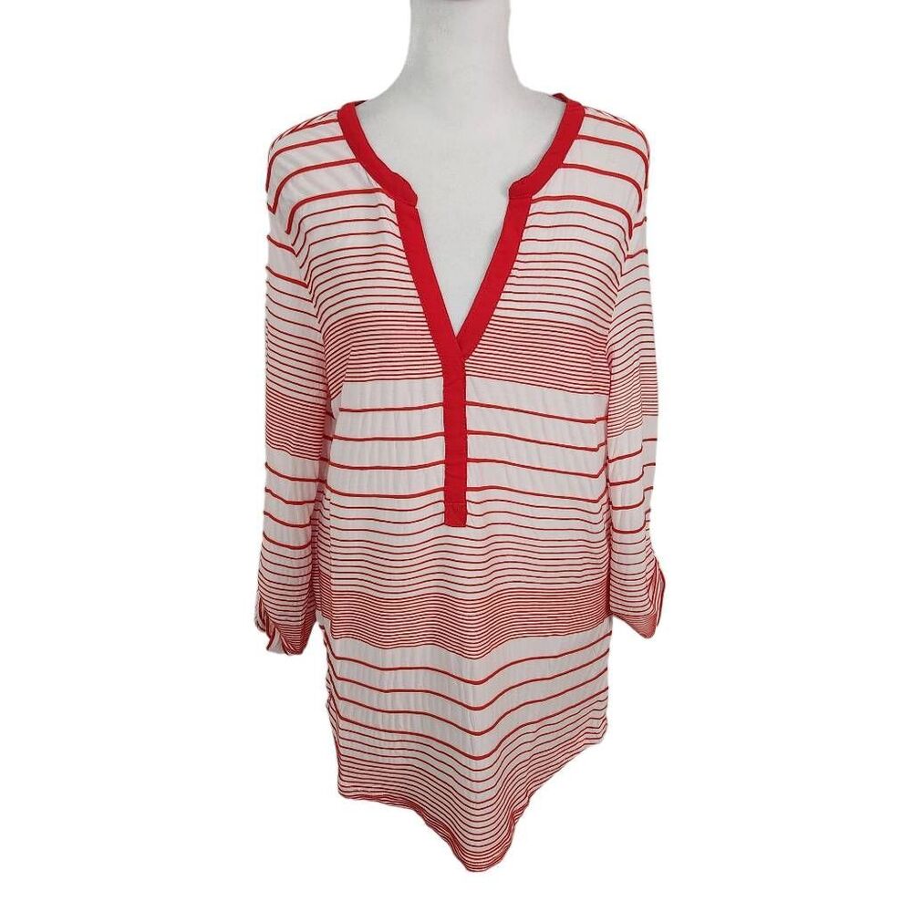 Sanctuary Red and White Stripe Tunic NWT Size Medium Anthropologie Striped Top